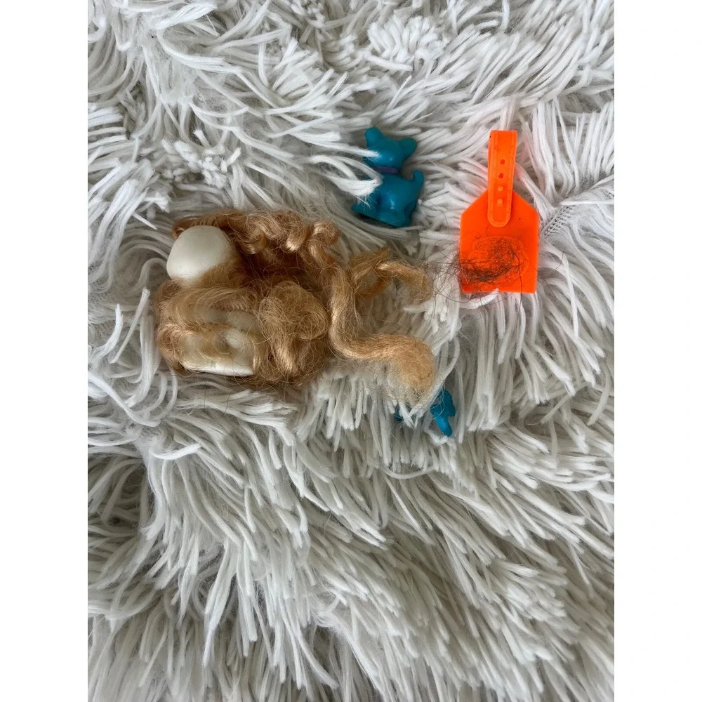 Vintage LPS White Kitten Long Hair Teal Dog‎ Lot 1990 Toys